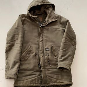 Carhartt WIP parka jacket olive